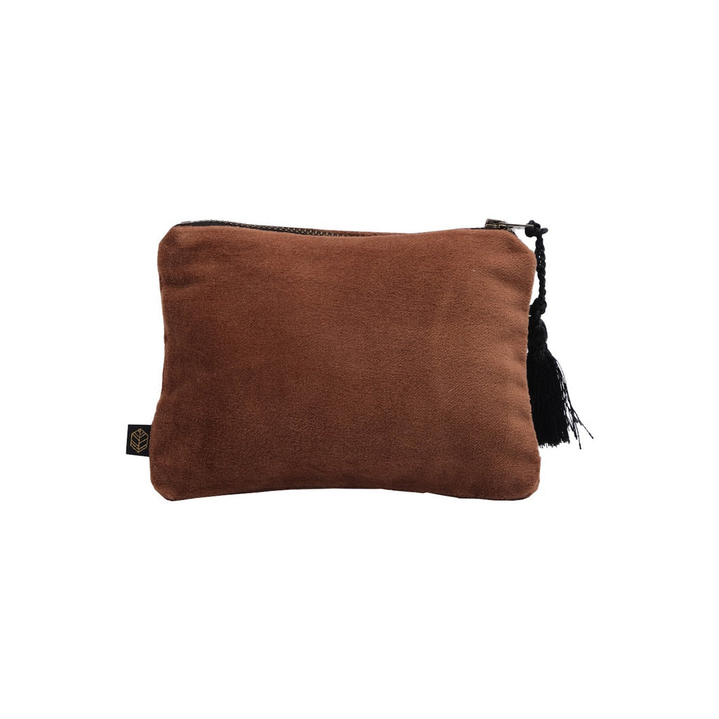 Pochette Velours Delhi - Moka