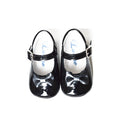 Chaussons Bébé Souples Antidérapants Fille À Boucle Mini-Alice Noeud - Cuir Vernis Marine - Fille