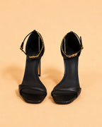 Ora Sandal In Black Calf