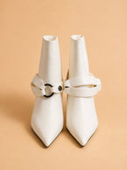 Patty Biker In Ivory Calf