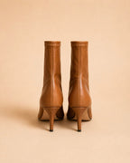 Roma Ankle Boot In Tan Stretch Calf