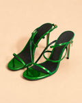 Aria In Green Mirrored Leather