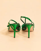 Aria In Green Mirrored Leather