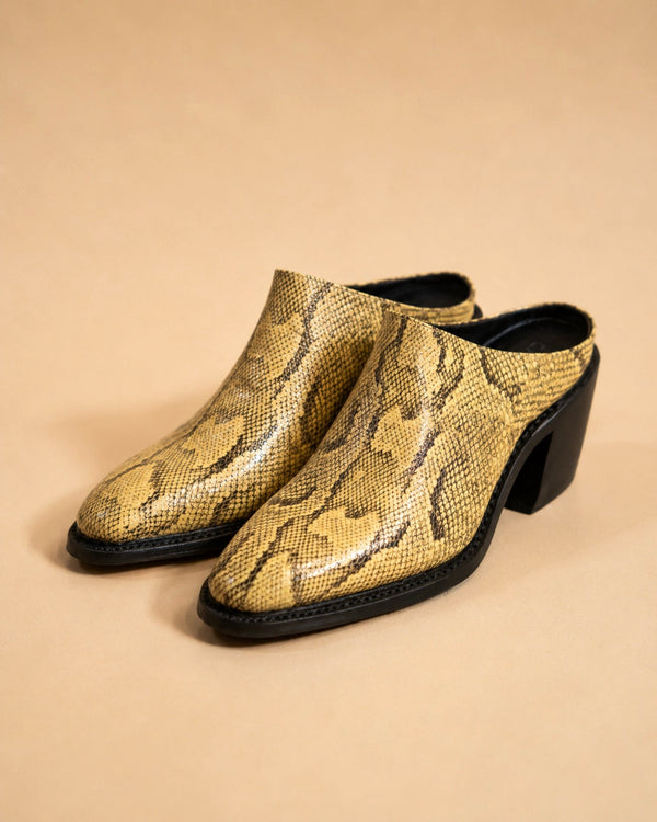 Zora In Yellow Python Leather
