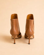 Eva Ankle Boot In Tan Nappa