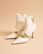 Eva Ankle Boot In Ivory Nappa