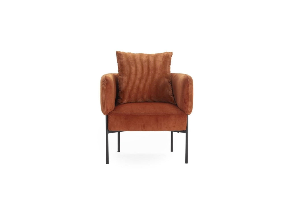 Gabin - Fauteuil De Table - Tissu Velours Côtelé