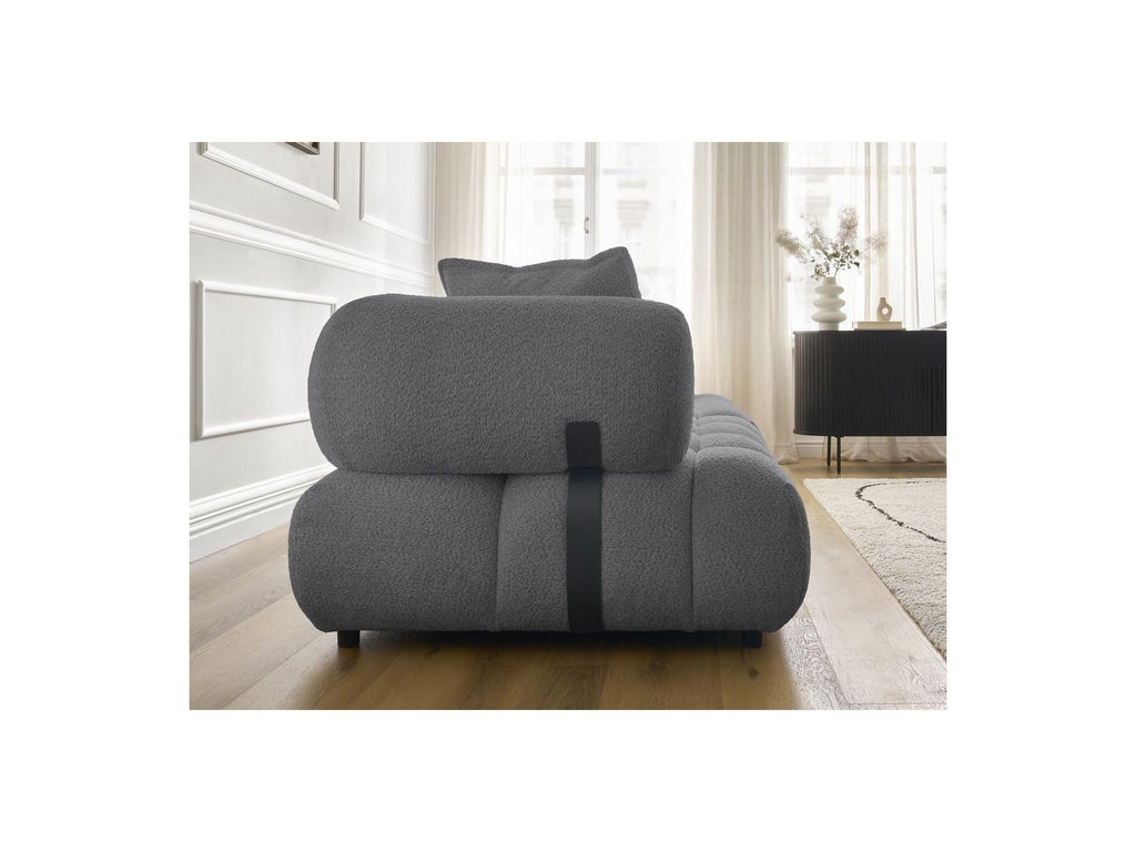 Alya - Canapé Droit Fixe 4 Places - Tissu Bouclette