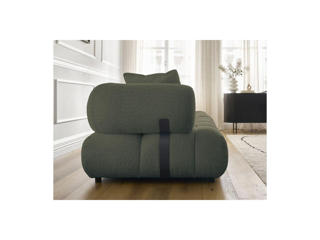 Alya - Canapé Droit Fixe 4 Places - Tissu Bouclette