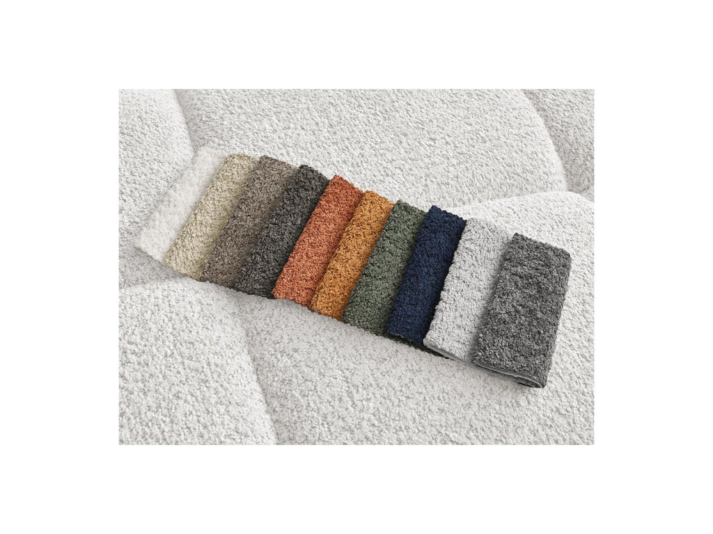 Alya - Canapé D'Angle Fixe - Tissu Bouclette - Angle Droit