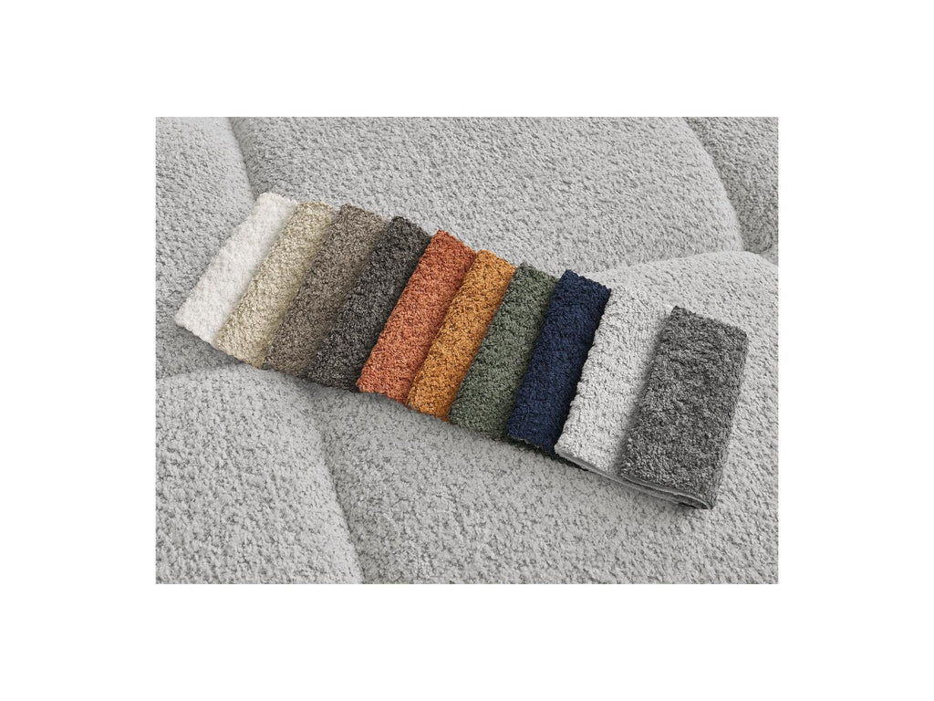 Alya - Canapé D'Angle Fixe - Tissu Bouclette - Angle Gauche