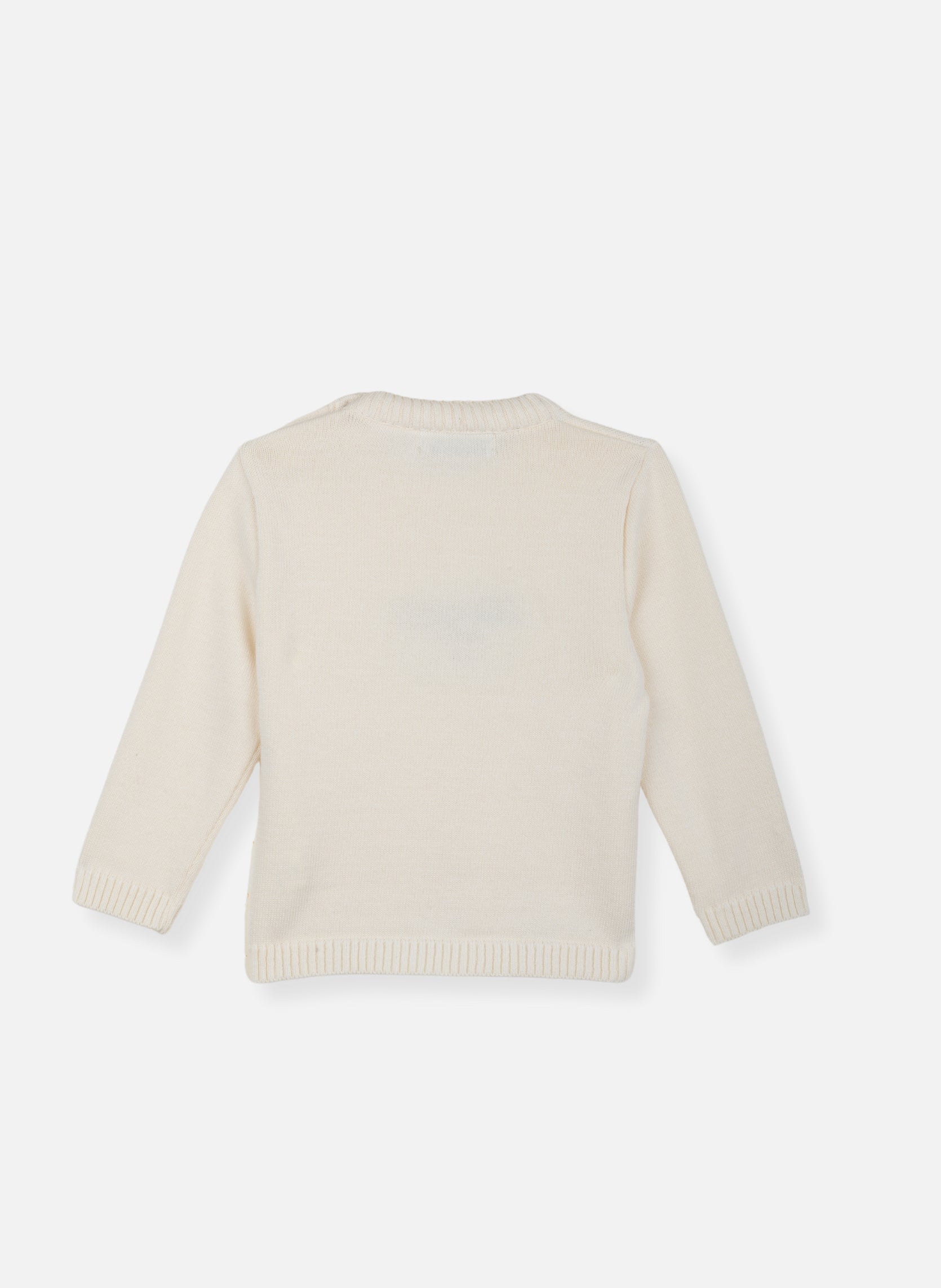 Pull En Coton - Ourson - Écru
