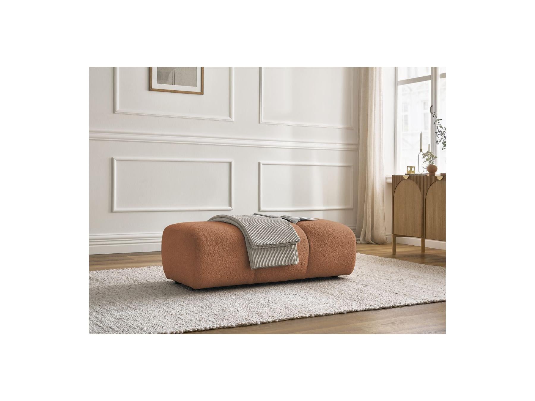 Pamira - Pouf - Tissu Bouclette