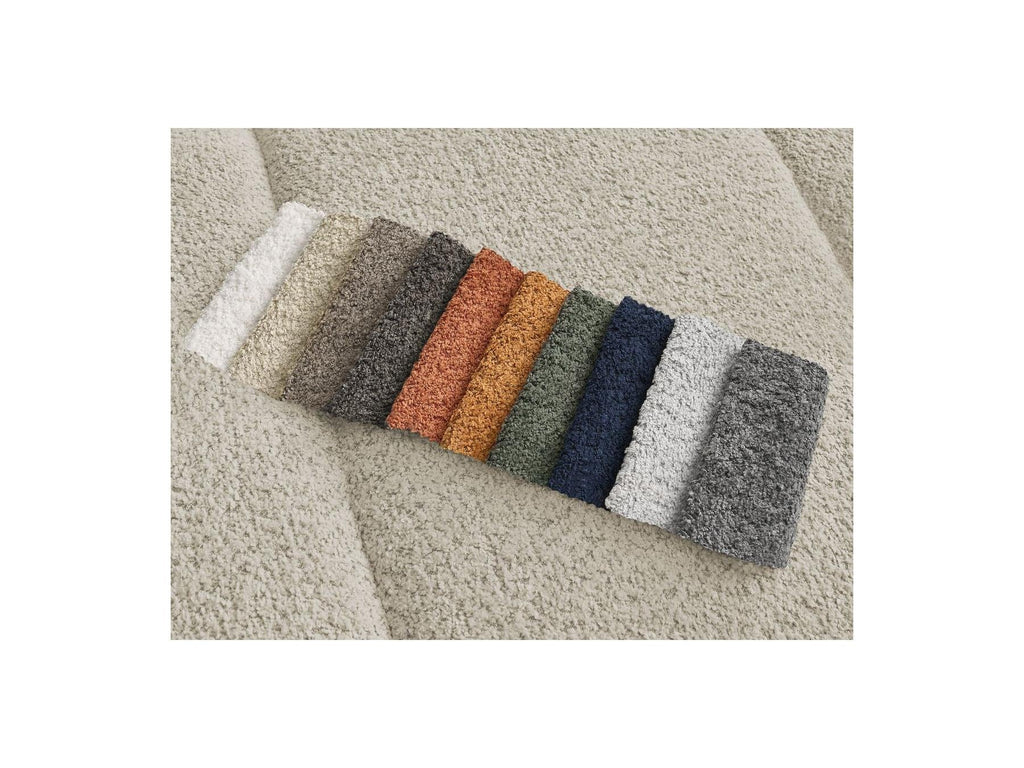 Pamira - Canapé D'Angle Fixe - Tissu Bouclette - Angle Droit