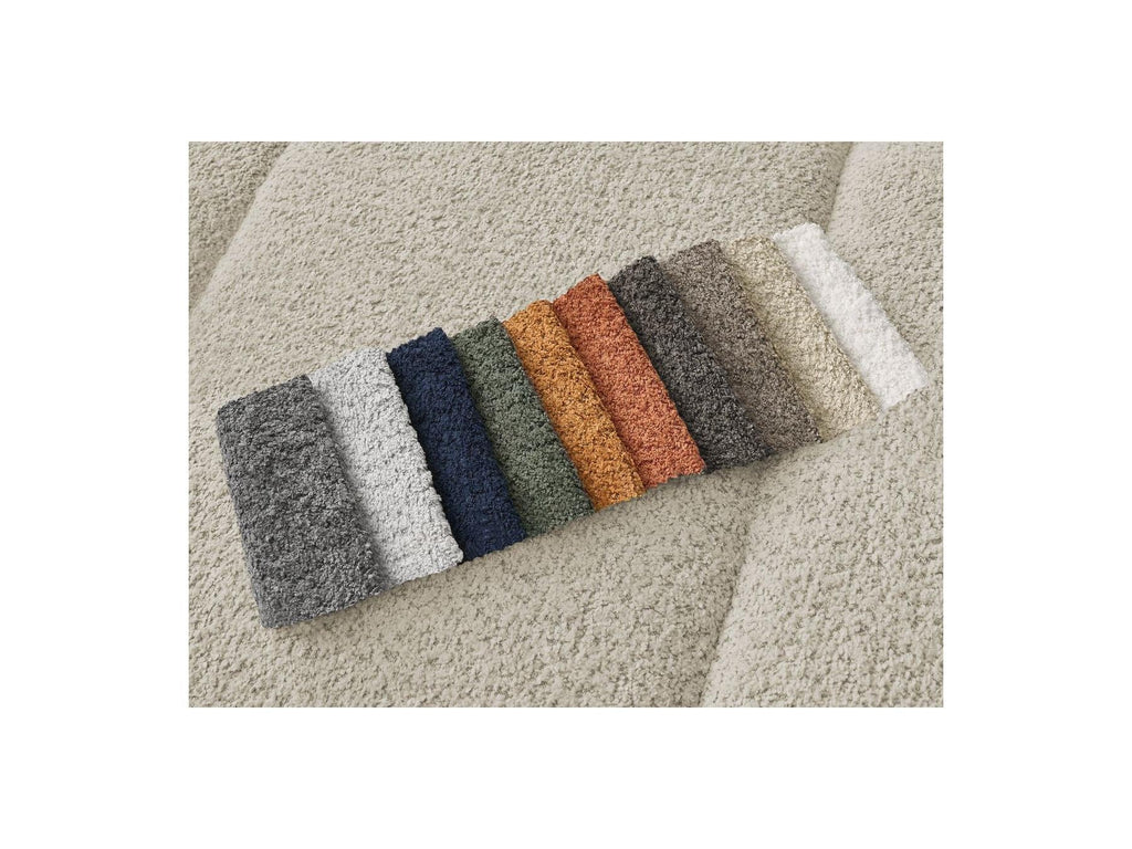Pamira - Canapé D'Angle Fixe - Tissu Bouclette - Angle Gauche