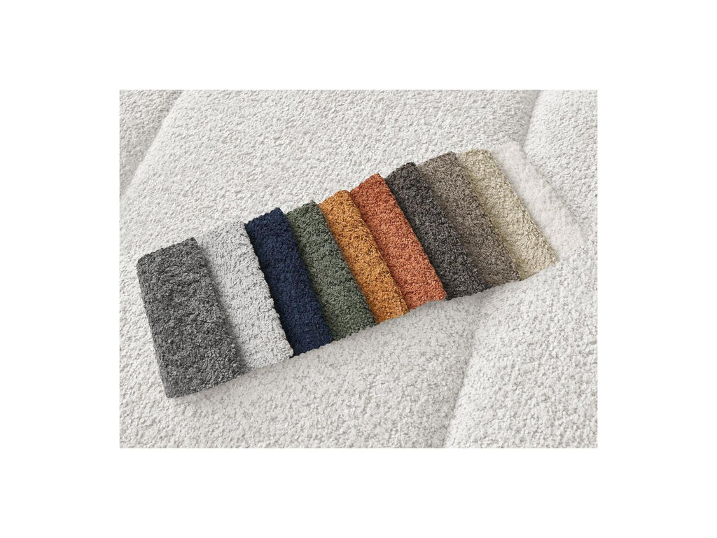 Pamira - Canapé D'Angle Fixe - Tissu Bouclette - Angle Gauche