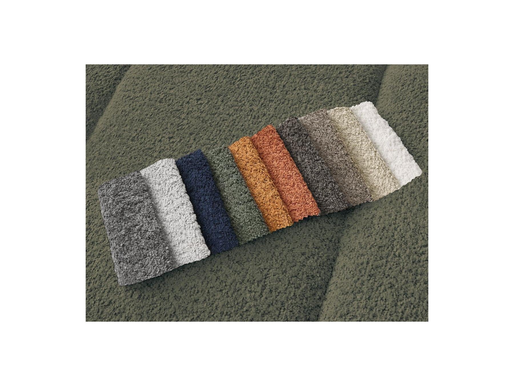 Pamira - Canapé D'Angle Fixe - Tissu Bouclette - Angle Gauche