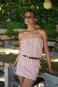 Robe Bustier Charlize - Rouge/Crème
