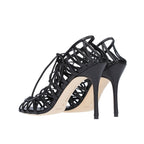 Sandales Manolo Blahnik Hamza 105 Leather - Black - Femme
