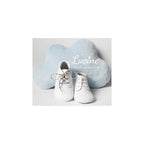 Chaussons Bébé Souples Antidérapants Mini-Arthur - Cuir Blanc - Mixte