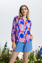 La Chemise Jill Blue Flower