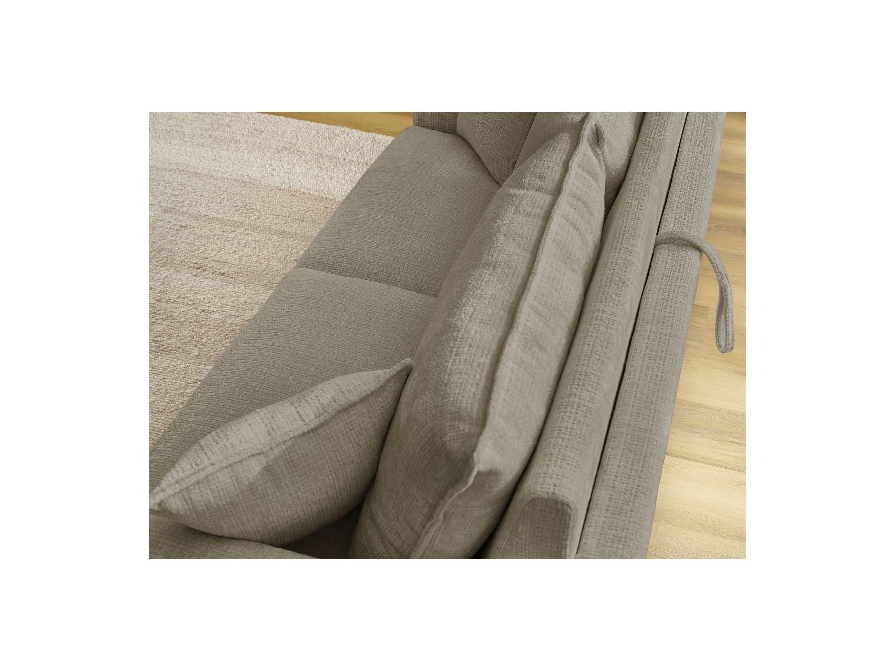 Augustin - Canapé Droit Convertible Ouverture Express - Tissu Texturé