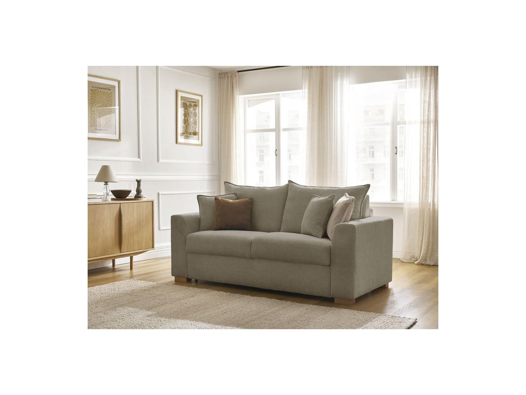 Augustin - Canapé Droit Convertible Ouverture Express - Tissu Texturé