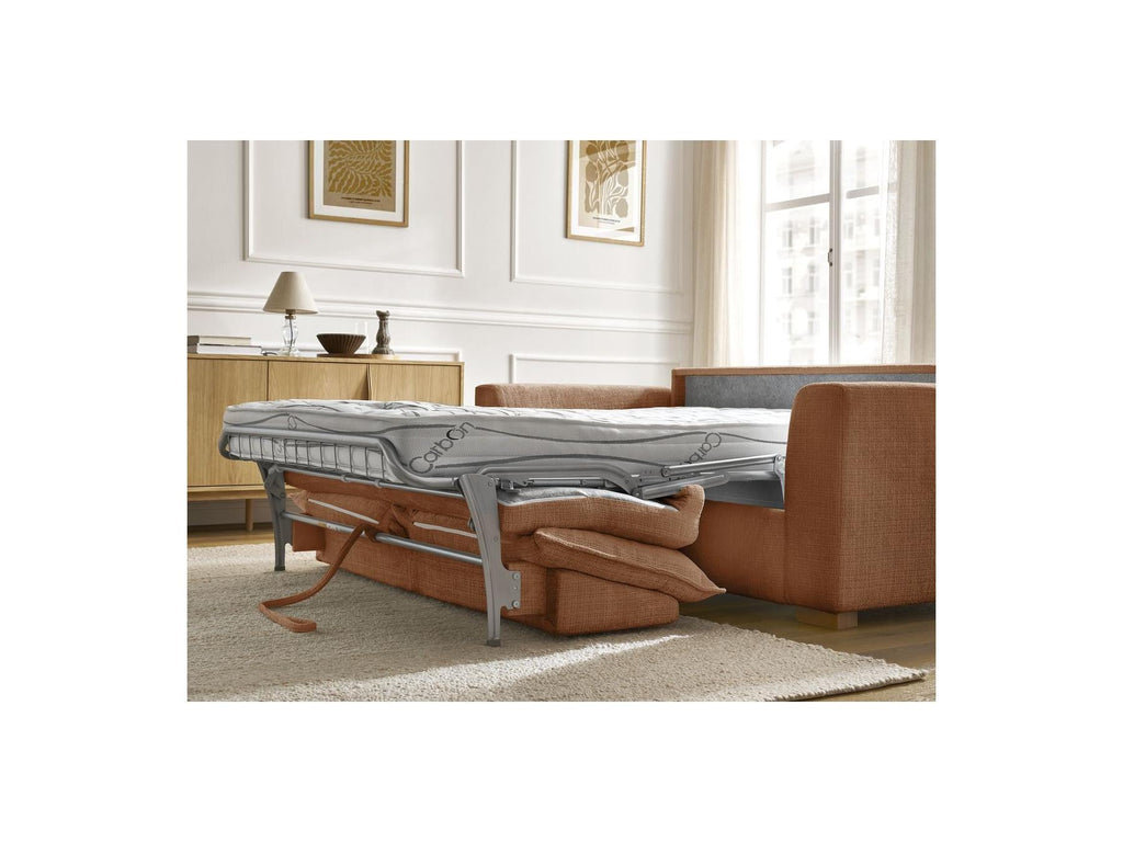 Augustin - Canapé Droit Convertible Ouverture Express - Tissu Texturé