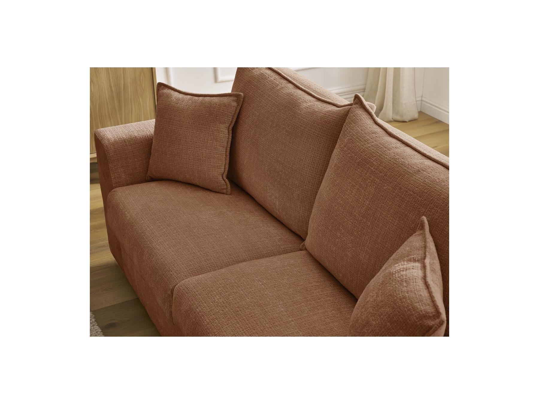 Augustin - Canapé Droit Convertible Ouverture Express - Tissu Texturé