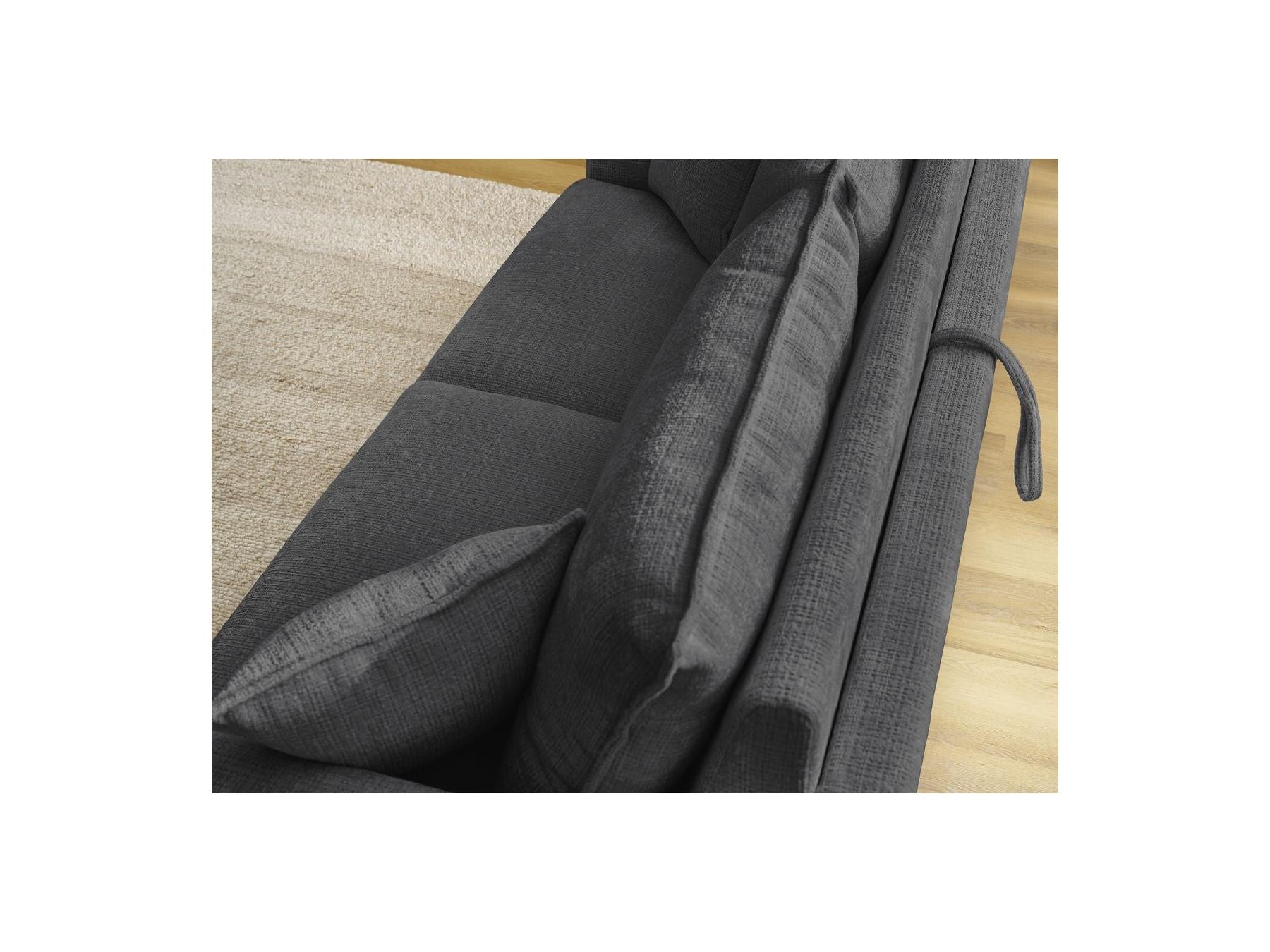 Augustin - Canapé Droit Convertible Ouverture Express - Tissu Texturé