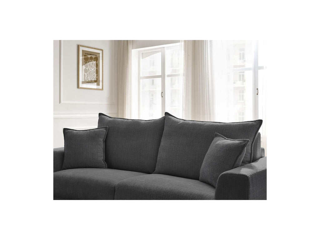 Augustin - Canapé Droit Convertible Ouverture Express - Tissu Texturé
