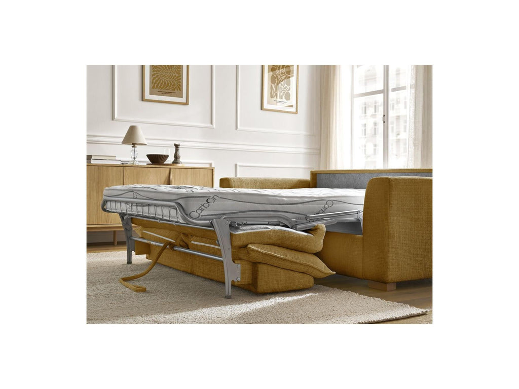 Augustin - Canapé Droit Convertible Ouverture Express - Tissu Texturé