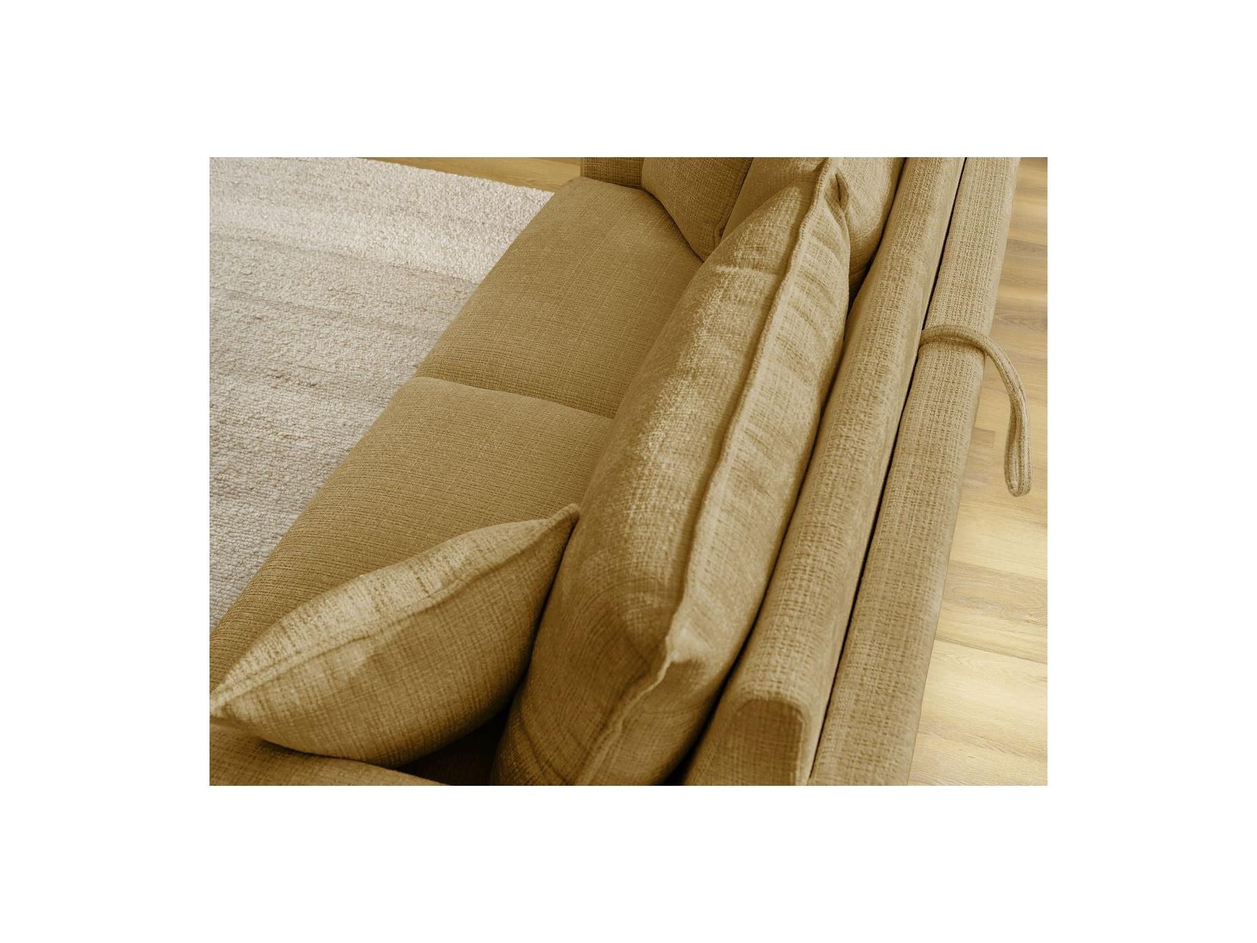 Augustin - Canapé Droit Convertible Ouverture Express - Tissu Texturé