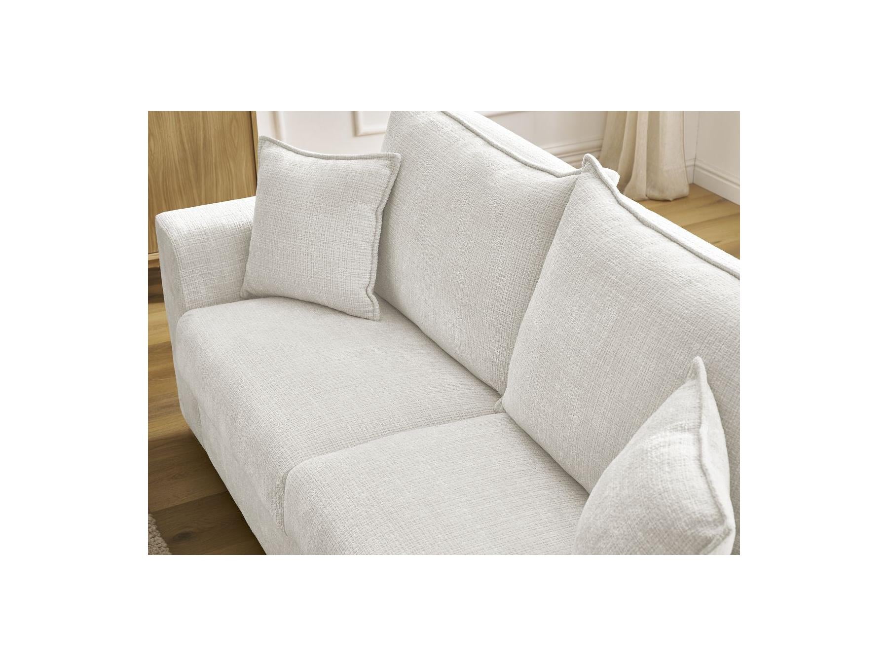 Augustin - Canapé Droit Convertible Ouverture Express - Tissu Texturé