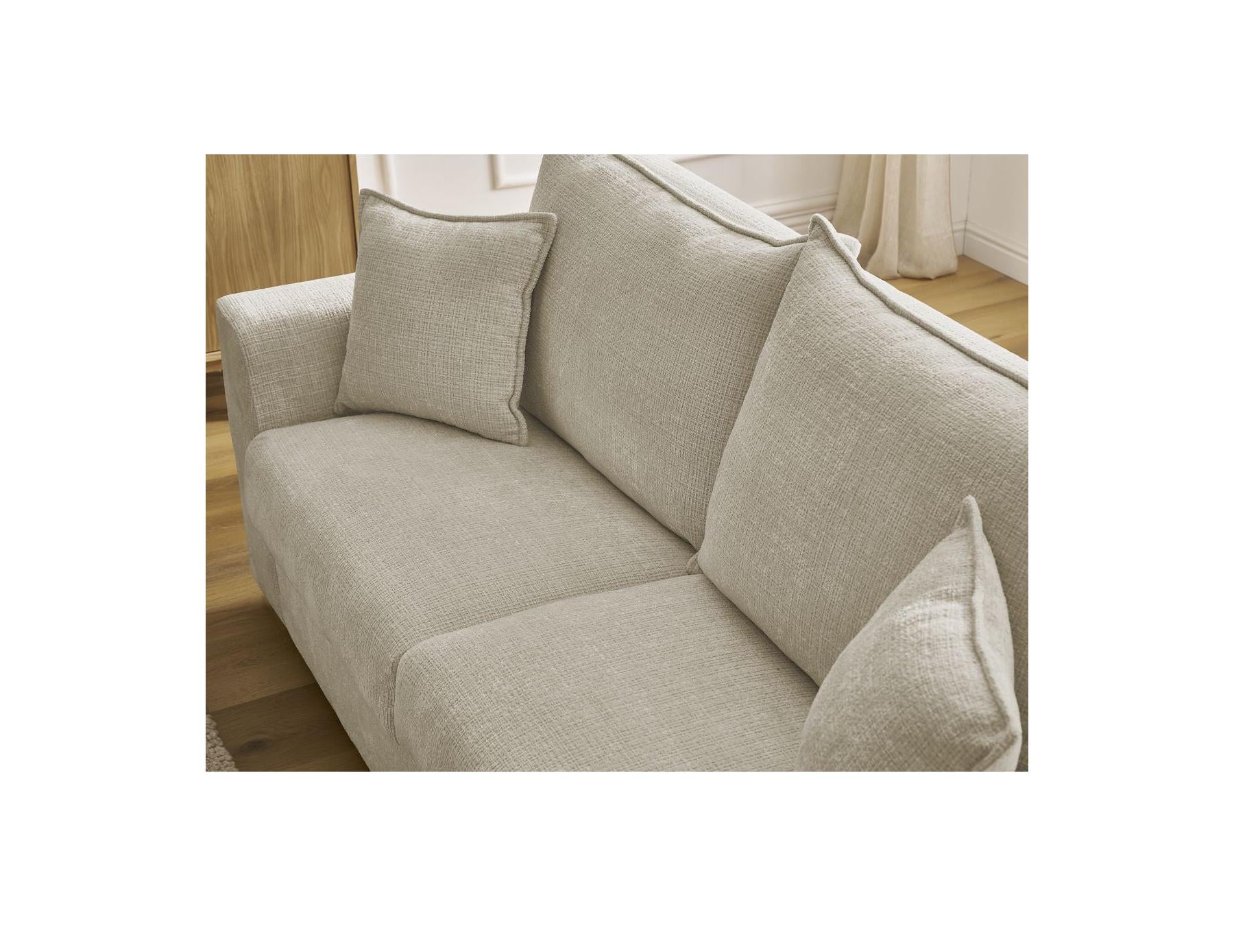 Augustin - Canapé Droit Convertible Ouverture Express - Tissu Texturé