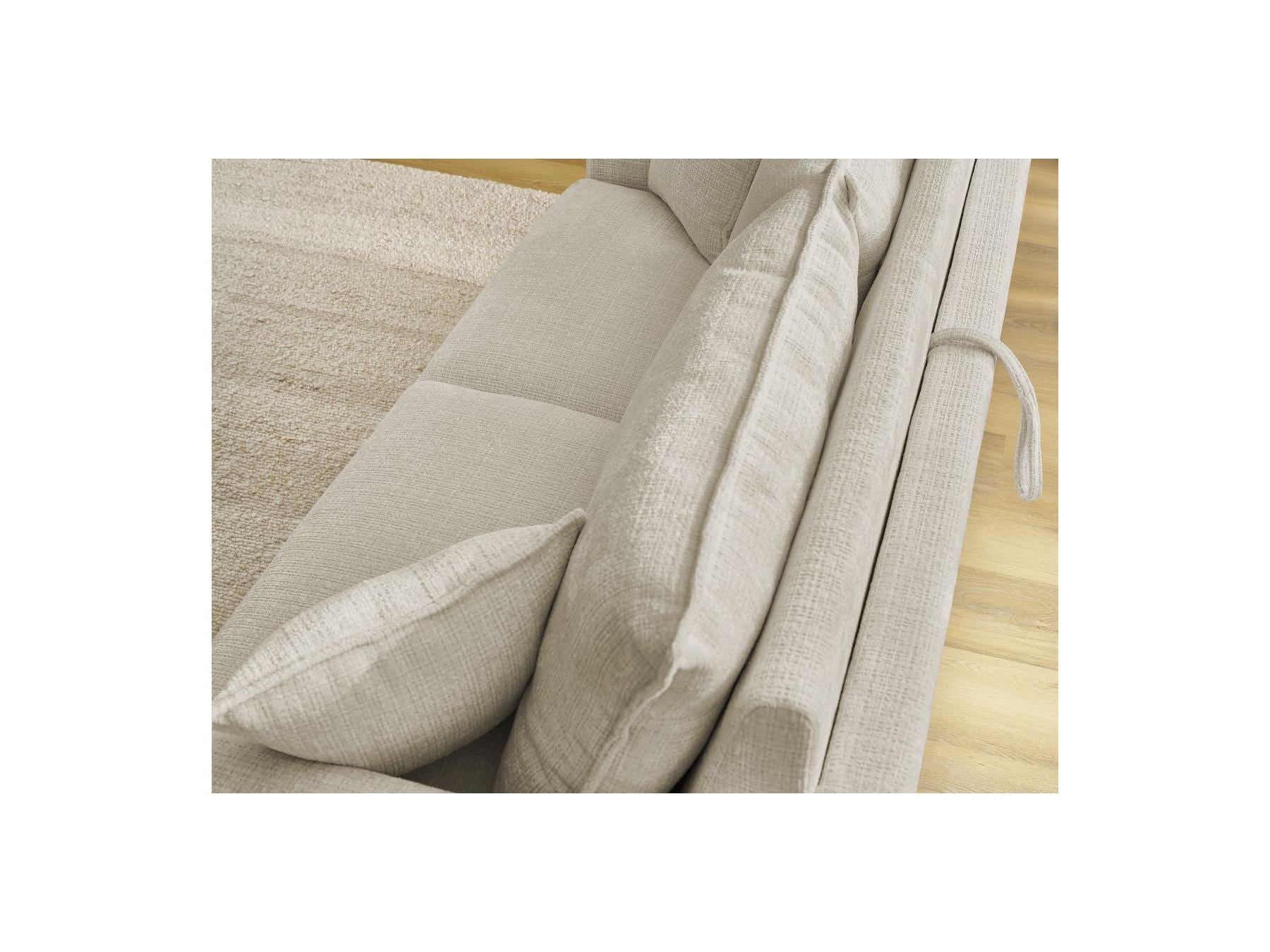 Augustin - Canapé Droit Convertible Ouverture Express - Tissu Texturé