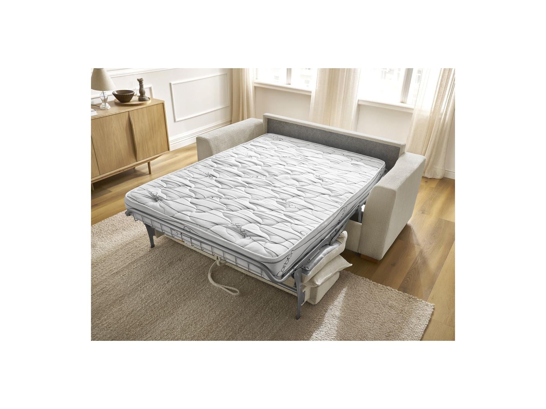 Augustin - Canapé Droit Convertible Ouverture Express - Tissu Texturé
