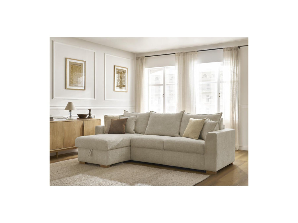 Augustin - Canapé D'Angle Réversible Convertible - Tissu Texturé