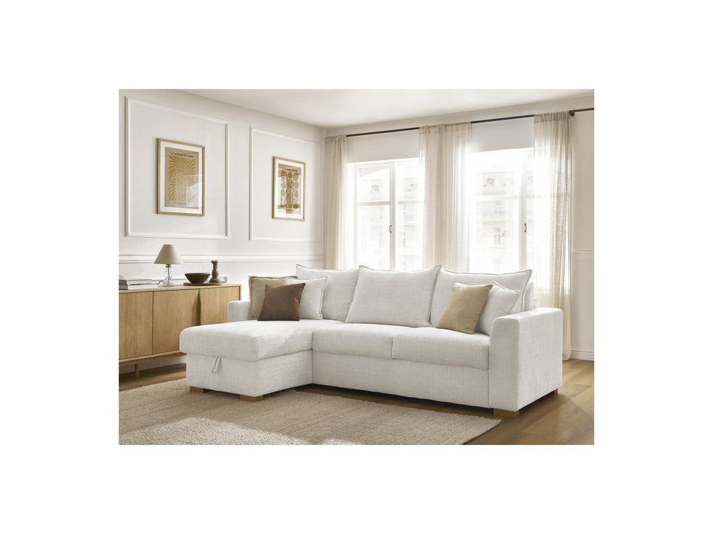 Augustin - Canapé D'Angle Réversible Convertible - Tissu Texturé