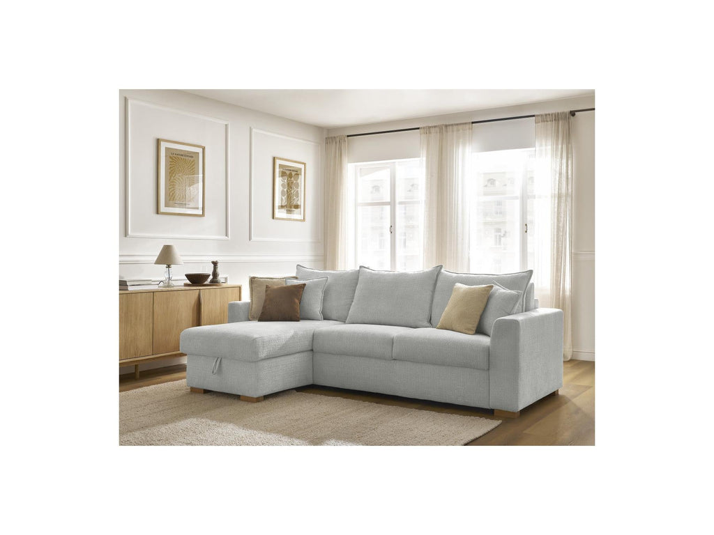 Augustin - Canapé D'Angle Réversible Convertible - Tissu Texturé
