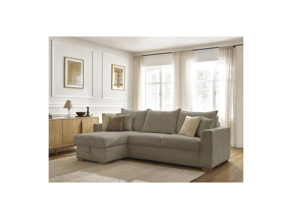 Augustin - Canapé D'Angle Réversible Convertible - Tissu Texturé