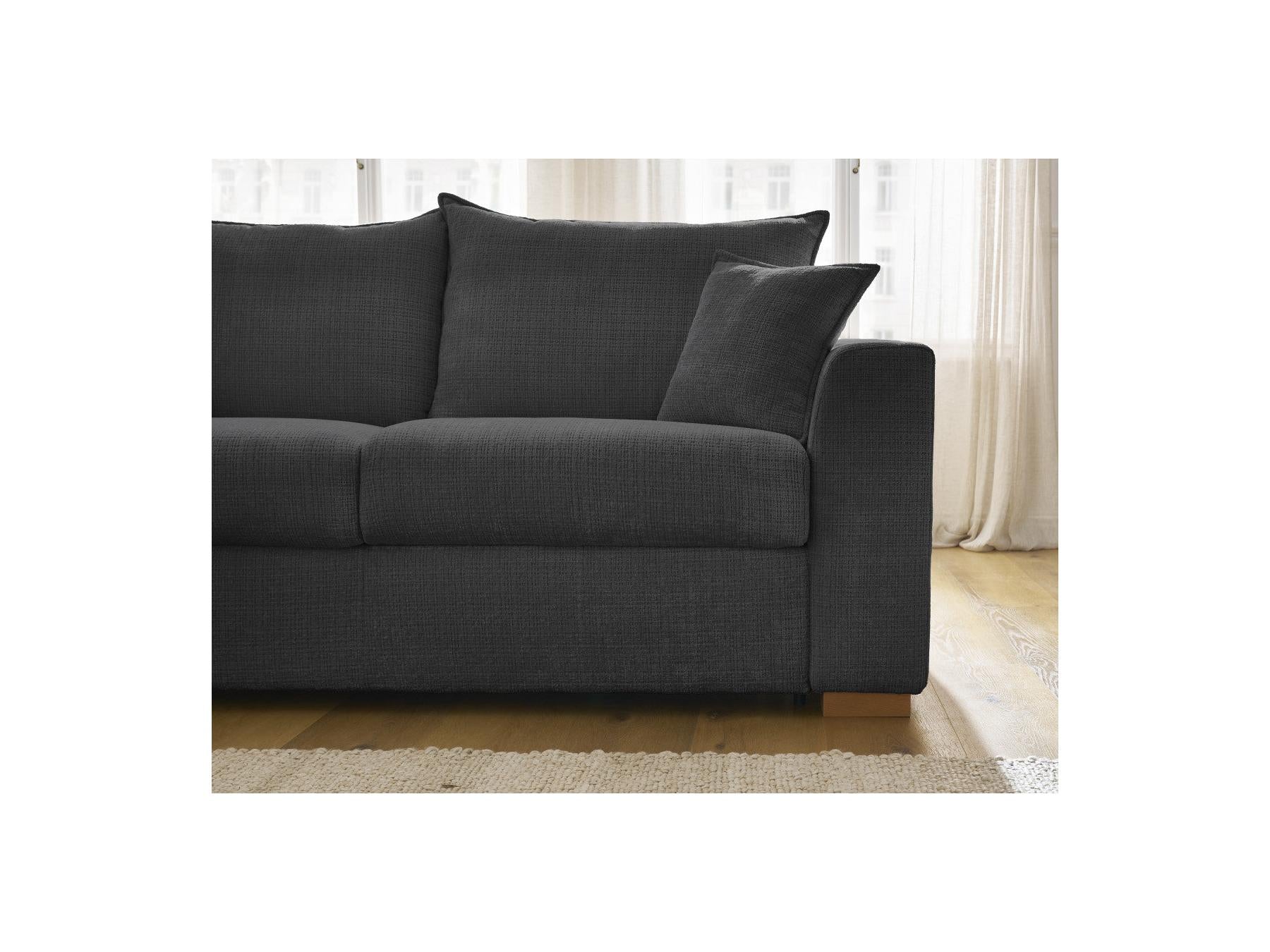 Augustin - Canapé D'Angle Réversible Convertible - Tissu Texturé