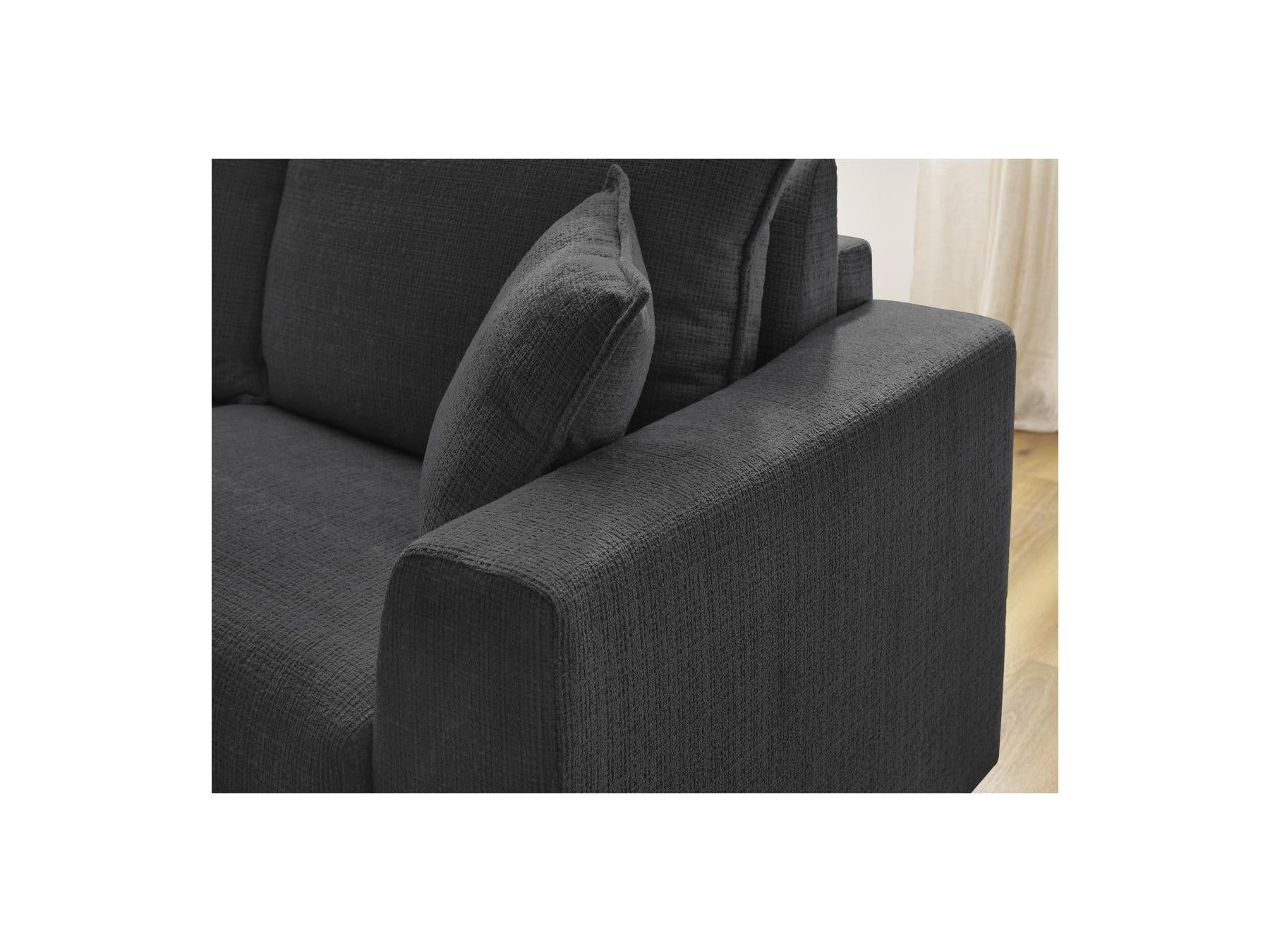 Augustin - Canapé D'Angle Réversible Convertible - Tissu Texturé