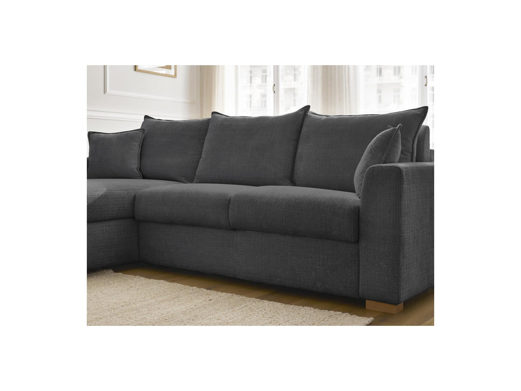 Augustin - Canapé D'Angle Réversible Convertible - Tissu Texturé