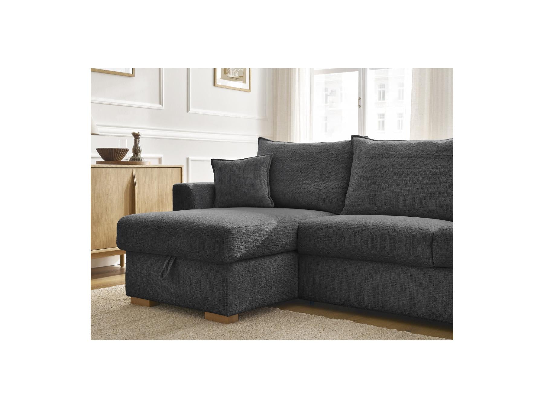 Augustin - Canapé D'Angle Réversible Convertible - Tissu Texturé