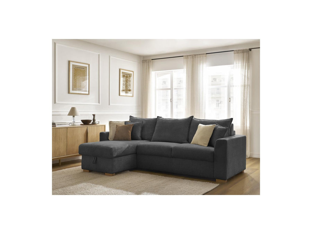 Augustin - Canapé D'Angle Réversible Convertible - Tissu Texturé
