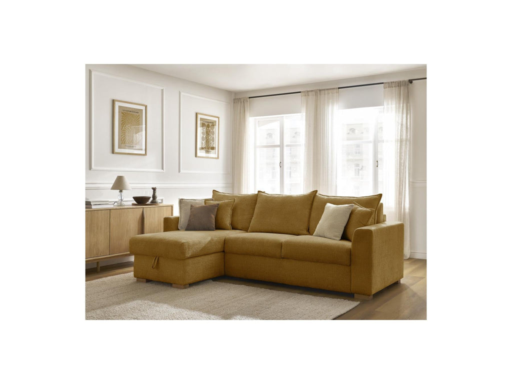 Augustin - Canapé D'Angle Réversible Convertible - Tissu Texturé