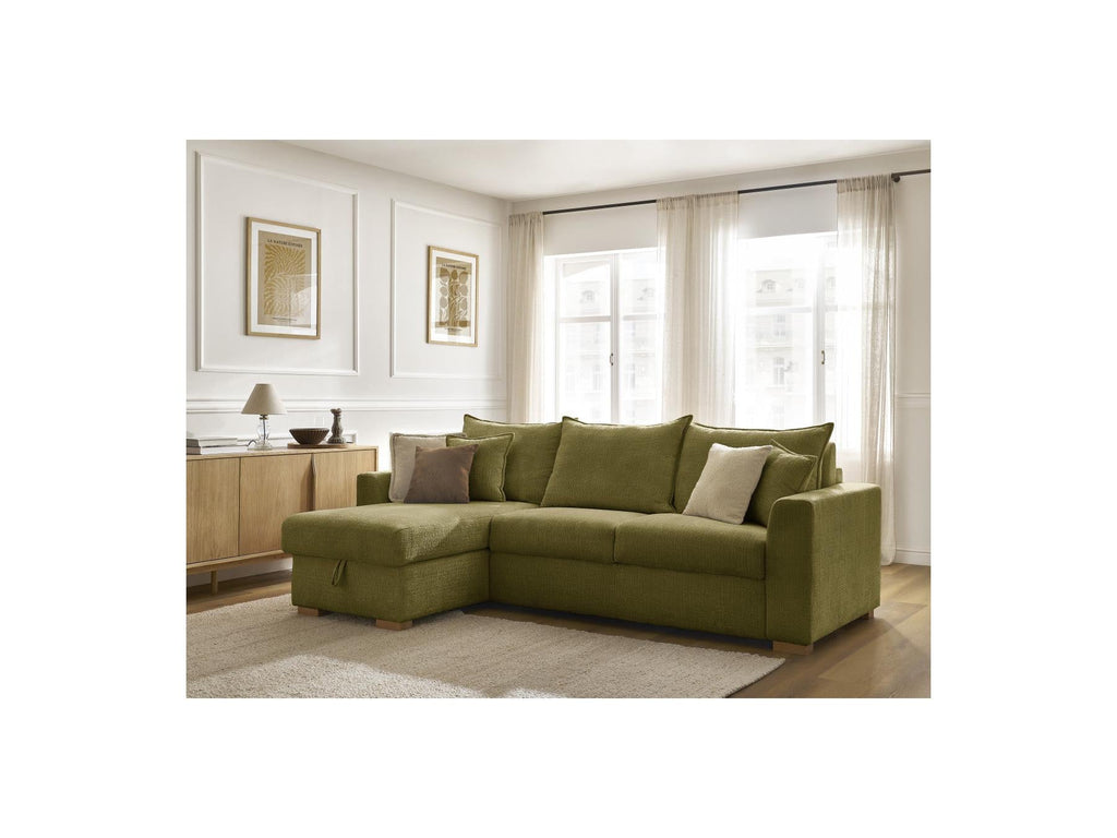 Augustin - Canapé D'Angle Réversible Convertible - Tissu Texturé