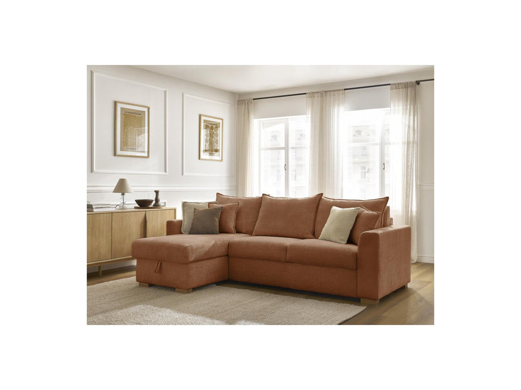 Augustin - Canapé D'Angle Réversible Convertible - Tissu Texturé