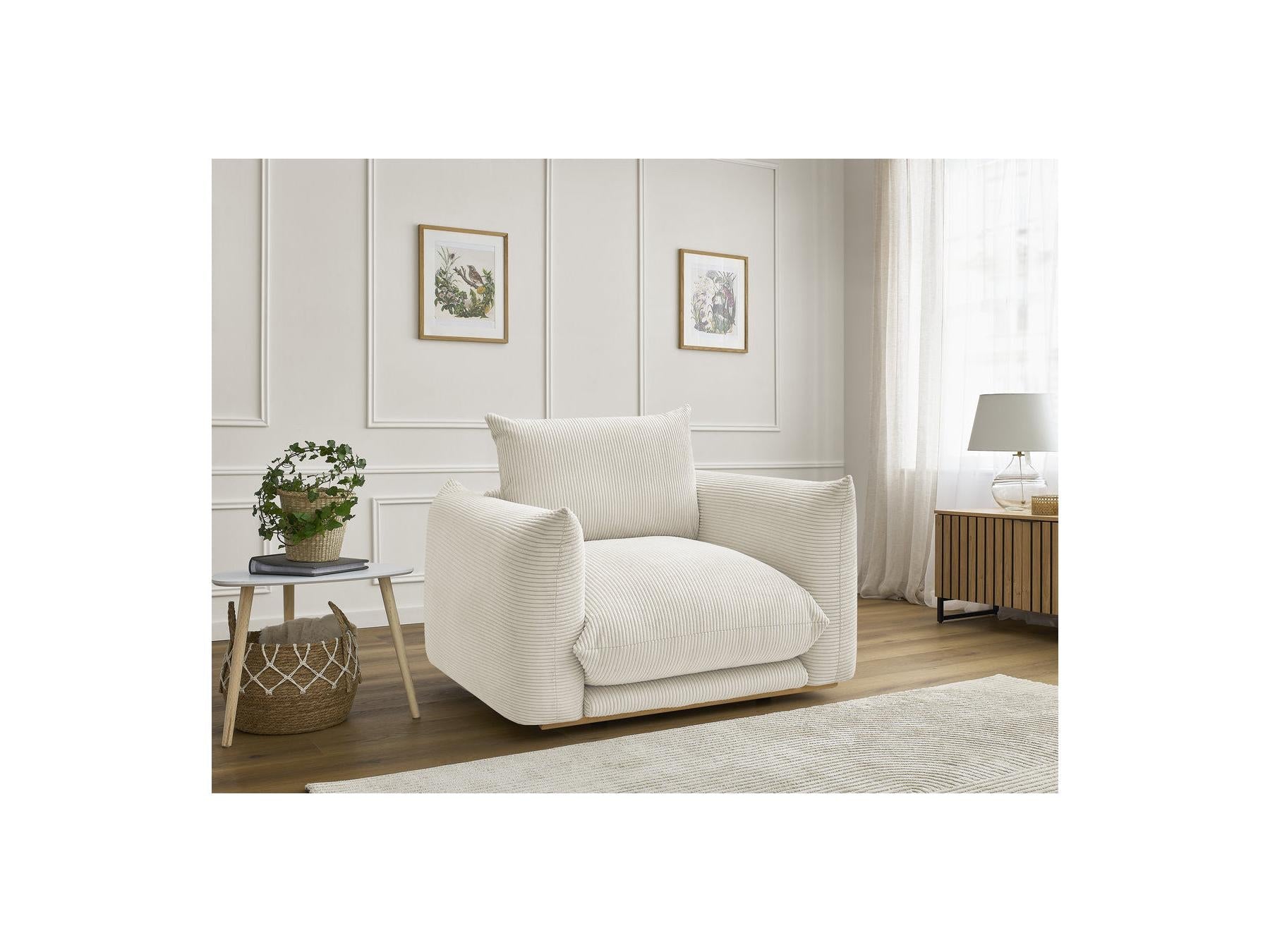 Ernest - Fauteuil - Tissu Velours Côtelé